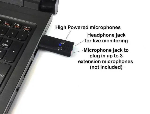 Alt view image 2 of 2 - COURT REPORTER ULTRA HIGH GAIN STEREO USB MICROPHONE