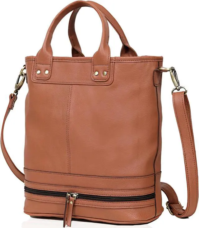 Main image of VC VINTAGE COUTURE Leather Tote Bag for Women Leather Bucket Bag Full Grain Leather Shoulder Bags Satchel Handbag Top-handle Bag Designer Tote Bag