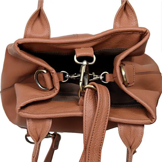 Alt view image 5 of 5 - VC VINTAGE COUTURE Leather Tote Bag for Women Leather Bucket Bag Full Grain Leather Shoulder Bags Satchel Handbag Top-handle Bag Designer Tote Bag