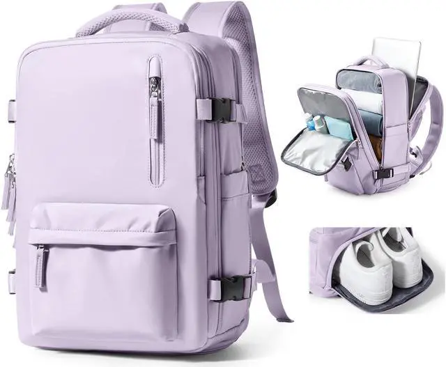 Main image of VGCUB Large Travel Backpack Bag for Women Men,Carry on Backpack,17 Inch Laptop Business Work Waterproof Backpack with Laptop Compartment,Person Item Flight Approved,Mochila de Viaje,Purple
