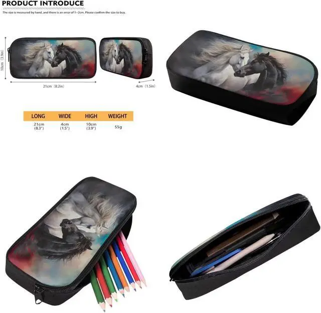 Alt view image 5 of 5 - Viewamoon Horse Backpacks For Girls Set 3 pcs Portable Large Lunch Cooler Box With Water Bottle Pocket And Pencil Case Large Preschool Bookbag for Toddler Girls 6-8 Age