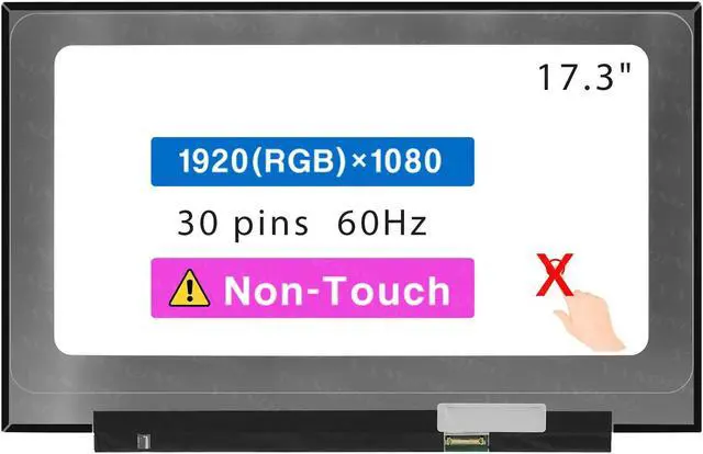 Main image of 17.3" Screen Replacement for Lenovo Legion 5 17ACH6 17ARH05H 17IMH05 17IMH05H 17ITH6 FHD 1920 * 1080 30 pin 60Hz LCD Non-Touch Screen Display Panel (Not 40Pins 144HZ)