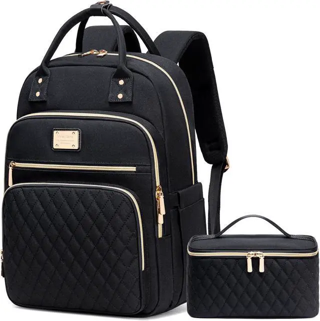 Alt view image 2 of 5 - Weitars Laptop Backpack With Lunch Box And Lunch Backpack For Women 2 Pack