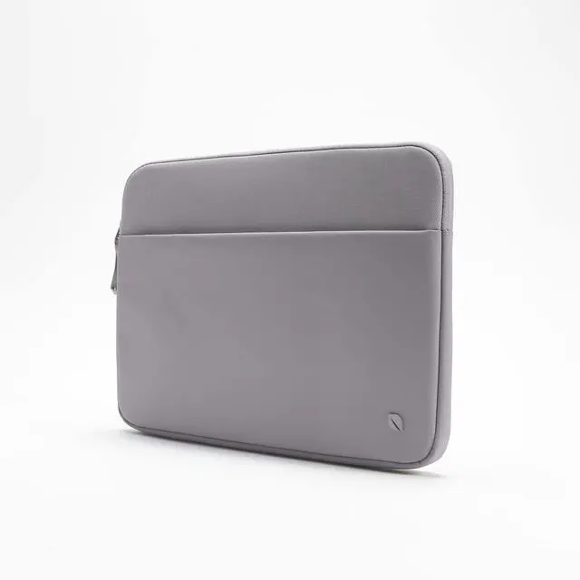 Alt view image 3 of 5 - Incase A.R.C. Sleeve with ReSpun 100% Recycled Polyester - 14" MacBook/Laptop & iPad/Tablet Case - Cushioned Faux Fur Lining, External Zippered Slip Pocket, Discreet Airtag Storage - Grey