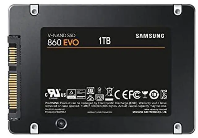 Alt view image 5 of 5 - Samsung 1TB 860 EVO SATA 6GB/S 2.5IN
