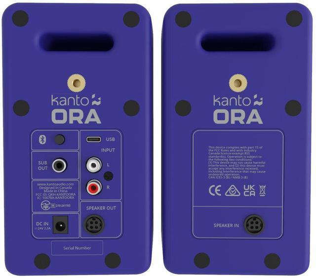Alt view image 5 of 5 - Kanto ORAML 100W Powered Reference Desktop Computer Speakers with Bluetooth 5.0 and USB-C Input | Bi-Amplified | 100 Hz Automatic Crossover | Reference Quality Sound | Pair | Purple