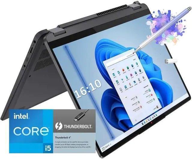 Main image of Lenovo IdeaPad Flex 5i 14" FHD(1920 x 1200) IPS Touchscreen 2-in-1 Laptop, Intel Core i5-1235U, 8GB RAM, 1TB SSD, Backlit KB, Wi-Fi 6, Fingerprint, Thunderbolt(tm) 4, w/Stylus Pen
