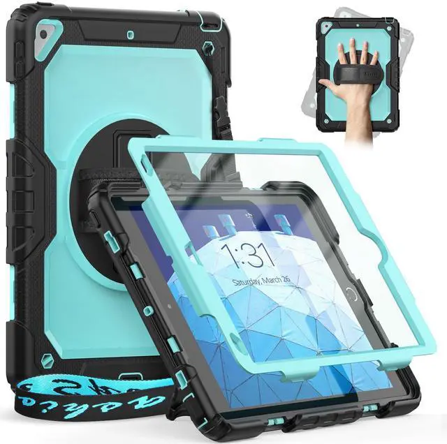 Main image of Timecity for iPad Air 3rd Generation Case, for iPad Air 3 Case, for iPad Pro 10.5 Inch Case: with Heavy Duty Protection, Kickstand, Anti-Slip, Screen Protector, Hand/Shoulder Strap - Light Blue