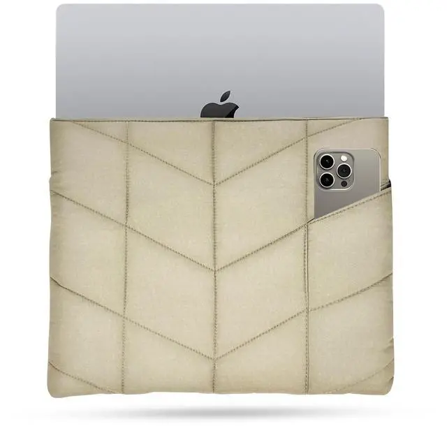 Main image of UZBL Puffy Laptop Sleeve 15-16 inch, Puffer Laptop Carrying Case for Women, Pillow Case Compatible for MacBook Air 15 & MacBook Pro 16 M3, Diamond Stitched Sleeve