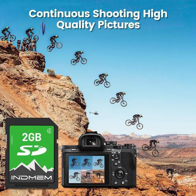 Alt view image 3 of 5 - INDMEM 2GB SD Card, 8 Packs 2GB Class 4 Flash Memory Card 2G SLC Standard Secure Digital Cards for Old Digital Camera and Trail Camera