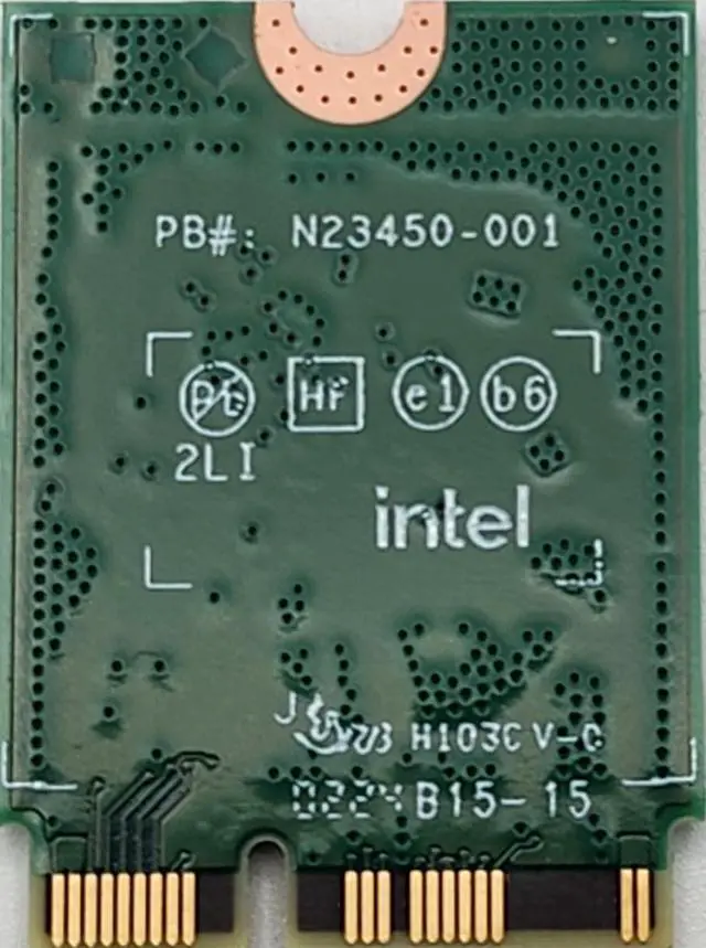 Alt view image 2 of 5 - Intel Killer BE200 1750x & BT 5.4 Wi-Fi 7 Card with M.2. pcie Key E Interface for Intel Processors Single Pack. Ultra Low Latency Ideal for Gaming., white/Green