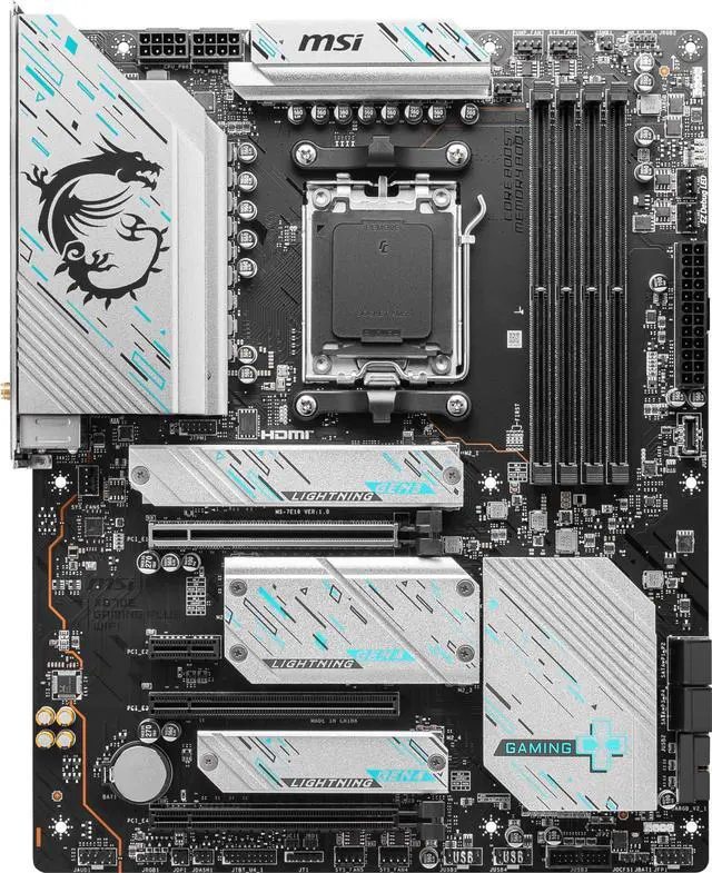 Alt view image 2 of 5 - MSI X670E GAMING PLUS WIFI Gaming Motherboard (AMD Ryzen 9000/8000/7000 Series Processors, AM5, DDR5, PCIe 5.0, SATA 6Gb/s, M.2 slots, USB 3.2 Gen 2, Wi-Fi 6E, Bluetooth 5.3, 2.5Gbps LAN, HDMI/DP,ATX)