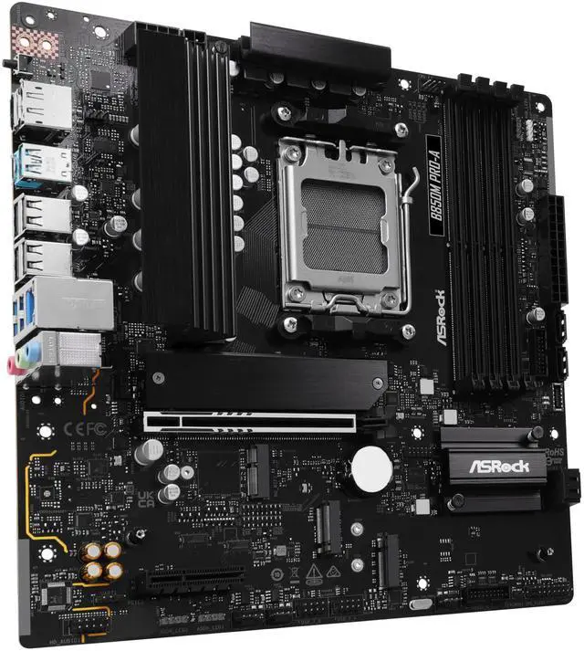 Alt view image 2 of 5 - ASRock AMD B850M Pro A Socket AM5 Ryzen DDR5 8000 MHz 256GB Micro ATX Motherboard M.2 SATA3 6.0 Gb/s PCIe 5.0 B850