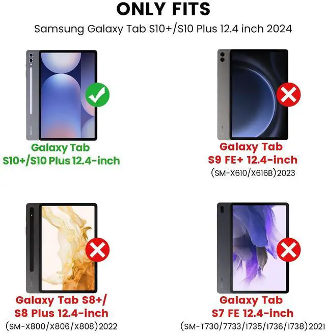 Alt view image 2 of 5 - Nillkin for Samsung Galaxy Tab S10 Plus Detachable Keyboard Case with 7 Backlit, Kickstand, Trackpad, S Pen Holder, Tab S10+ 5G Tablet Case 12.4''