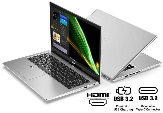 Alt view image 5 of 5 - Acer Aspire 5 A515-56-53S3 Laptop | 15.6" Full HD IPS Display | 11th Gen Intel Core i5-1135G7 | Intel Iris Xe Graphics | 8GB DDR4 | 256GB SSD | WiFi 6 | Fingerprint Reader | BL Keyboard | Windows 11