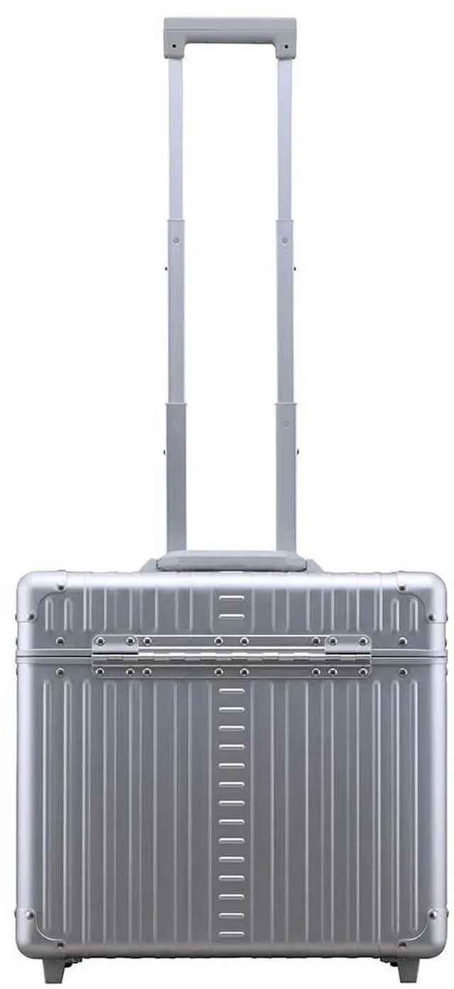 Alt view image 2 of 4 - Aleon 17" Two Wheels Pilot Business Laptop Travel Case, Catalog Case with Laptop Sleeve, Rolling Briefcase for Men and Women (Silver)
