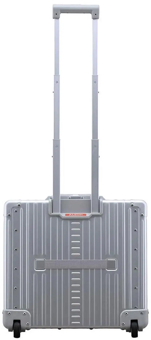 Alt view image 3 of 4 - Aleon 17" Two Wheels Pilot Business Laptop Travel Case, Catalog Case with Laptop Sleeve, Rolling Briefcase for Men and Women (Silver)