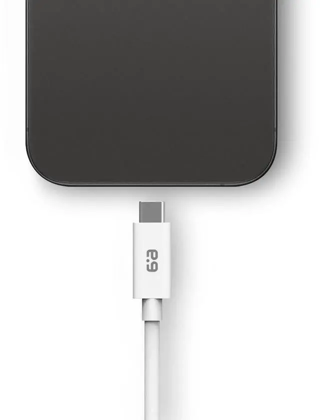Alt view image 5 of 5 - PureGear USB-C to C USB4 Cable (3ft) with Power Delivery for iPhone 15, 15 Plus, 15 Pro, 15 Pro Max, Galaxy, Pixel Phones, Type C Laptops, & More USB-C Devices - Lifetime Replacement Coverage (White)