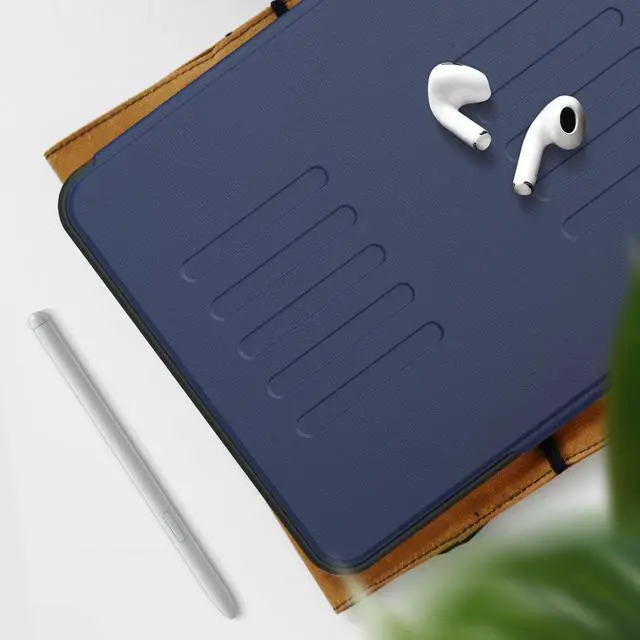 Alt view image 5 of 5 - Dteck for Apple iPad Pro 11-inch (M4) Case 2024 Release (A2836/A2837), Classic PU Leather Folio Case with Adjustable Stand/Pencil Holder/Auto Sleep Wake Function, Protective Magnetic Solid Cover, Blue