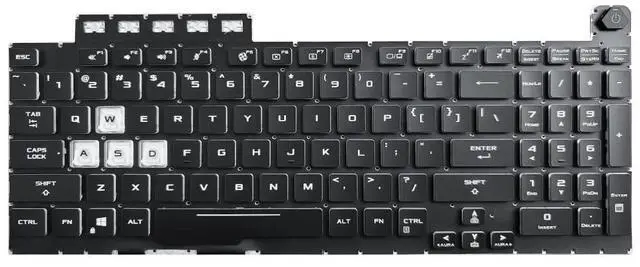 Main image of New Replacement Keyboard Compatible with ASUS TUF Gaming 8 F15 FX506 FA506 FA506II FX506H FA506Q FX506L FA506H F17 FX706 FX706L FA706U FX706U FA706 661VUS00 with RGB Colorful Backlit
