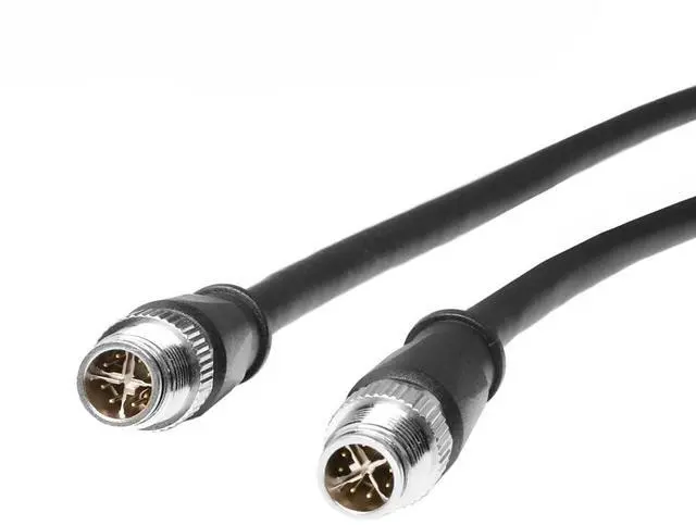 Main image of Alvin's Cables M12 X-Code 8 Pin Male to 8 Pin Male Cat6e Cable Shielded for Cognex Basler Industrial Camera, High Flex 5m/16.4ft