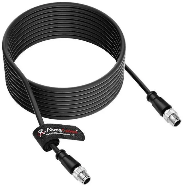 Alt view image 2 of 5 - Alvin's Cables M12 X-Code 8 Pin Male to 8 Pin Male Cat6e Cable Shielded for Cognex Basler Industrial Camera, High Flex 5m/16.4ft