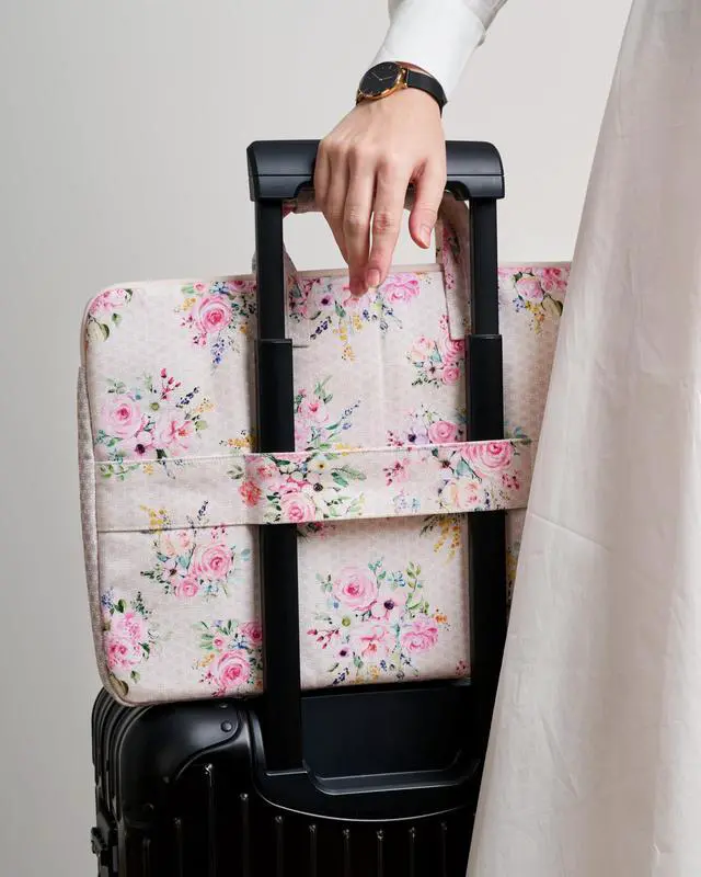 Alt view image 5 of 5 - Maison d'Hermine Laptop Bag with Pocket upto 13.5 inch Stain and water repellent Cotton canvas - Sweetrose Lavender