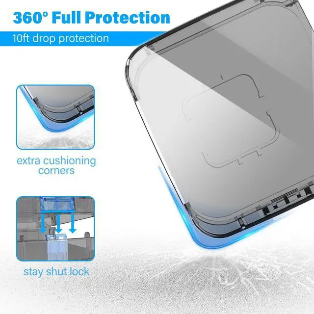 Alt view image 4 of 5 - Anti-Lost Clear Cover Case Compatible with Square Reader 2nd Generation, 1st Generation, Case for Square Reader for Magstripe with 3.5mm Headset Jack or Lightn Connector (3packs, Black