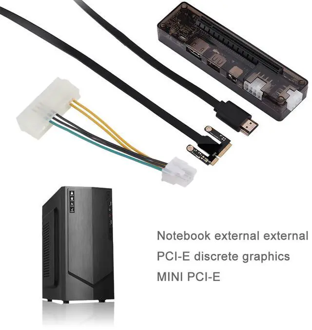 Alt view image 2 of 5 - Beufee Laptop External Independent Video Card Dock, GDC Notebook Docking Station M.2 A Key Laptop Video Card Dock for PCIE Without Power Supply