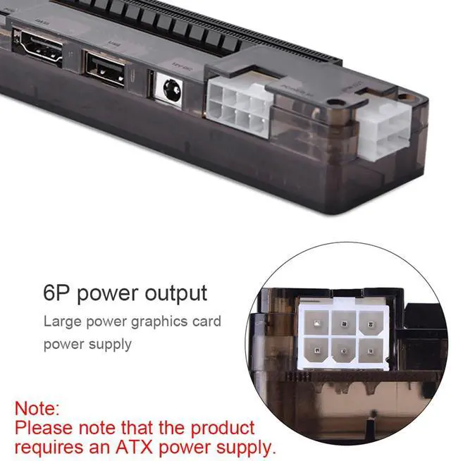Alt view image 3 of 5 - Beufee Laptop External Independent Video Card Dock, GDC Notebook Docking Station M.2 A Key Laptop Video Card Dock for PCIE Without Power Supply