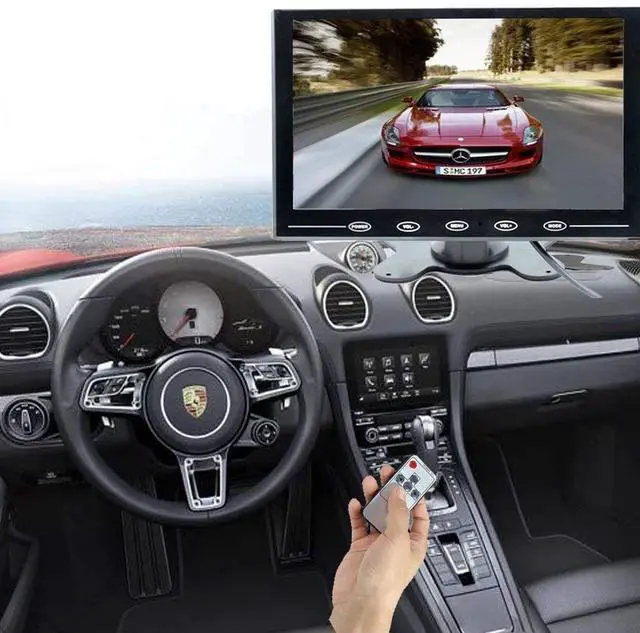 Alt view image 2 of 5 - CAMECHO 9 Inch LCD Monitor HD Color Screen, 2 Video Input/HDMI/VGA, Support Car Backup, Mini PC Display, CCTV, Home Security, with Remote Control