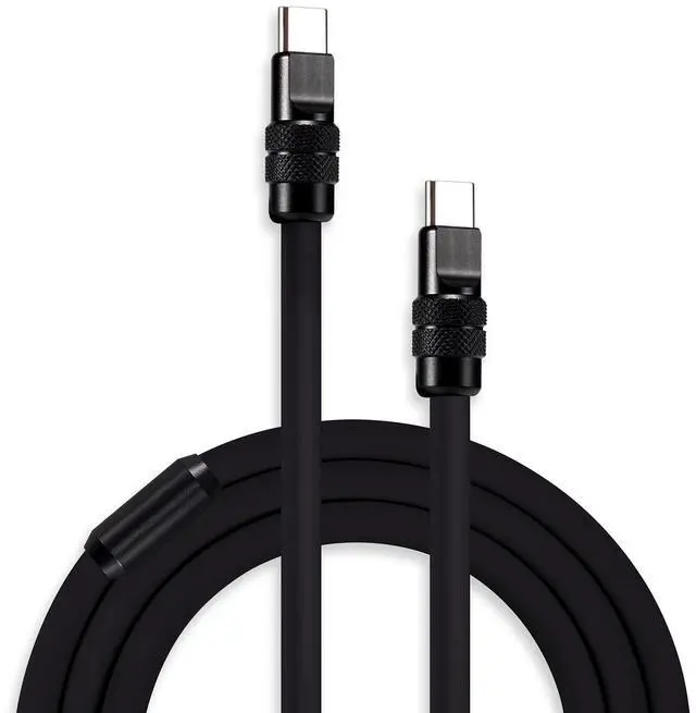 Main image of chubbycable Black Chubby - Special Black Samurai Edition Silicone USB C Cable Durable 240W Fast Charging Cable Phones Tablets Power Bank Charger Cord, Type C to Type C, 9.8FT