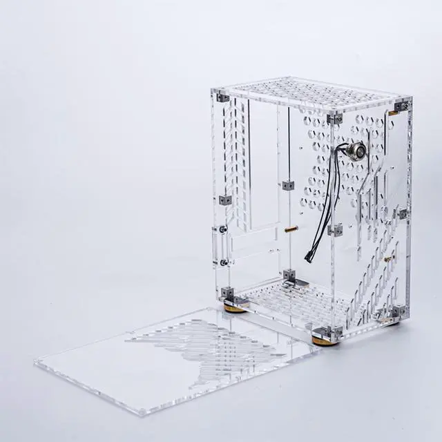 Main image of Denash Transparent Mini ITX Case, Clear Side Panel, 4.3L Capacity, 360 Degree Cooling, Acrylic Small Form Factor Mini ITX Case for Mini ITX Motherboard (Transparent)