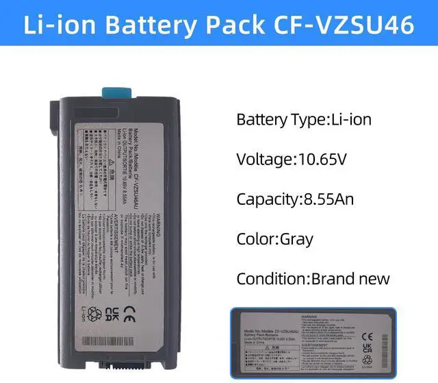 Alt view image 2 of 5 - NBULBL CF-VZSU46 CF-VZSU46AU Laptop Battery Replacement for Panasonic Toughbook CF-30 CF-53 MK1 MK2 MK3 MK4 Series Notebook CF-VZSU46 CF-VZSU46R CF-VZSU71U CF-VZSU72U CF-VZSU1430U