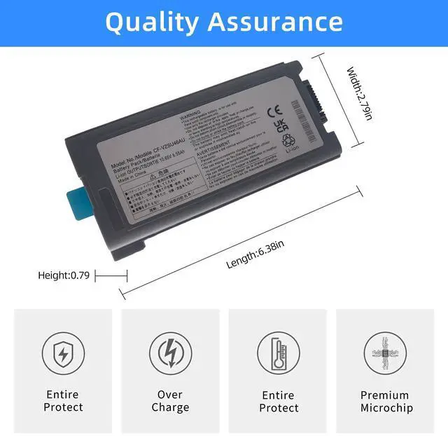 Alt view image 4 of 5 - NBULBL CF-VZSU46 CF-VZSU46AU Laptop Battery Replacement for Panasonic Toughbook CF-30 CF-53 MK1 MK2 MK3 MK4 Series Notebook CF-VZSU46 CF-VZSU46R CF-VZSU71U CF-VZSU72U CF-VZSU1430U