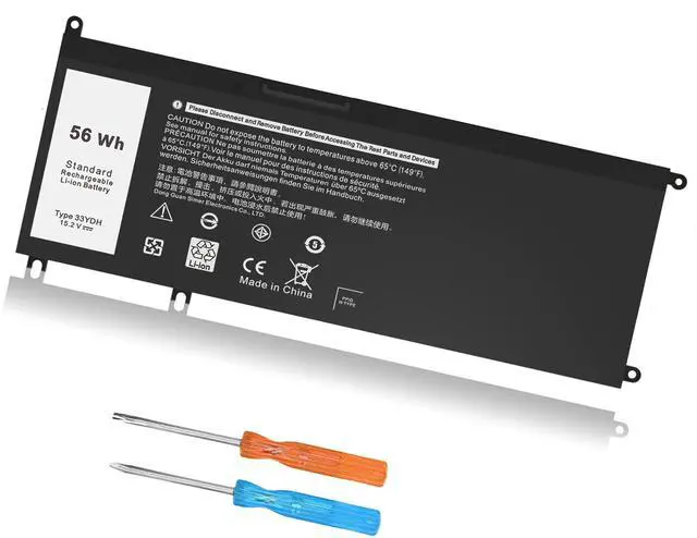 Main image of VNYUNQWE 56WH 33YDH Battery Dell for Dell Inspiron 17 7000 7786 7779 7773 7778 G3 3579 3779 G5 5587 G7 7588 15 7577 Latitude 13 3380 14 3490 15 3590 3580 99NF2 PVHT1 P72F P30E 81PF3 081PF3 P30E001