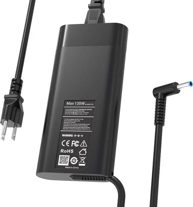 Main image of 135W Laptop Charger for HP Spectre x360 15 16 15-df000, 16-f000,15-eb000; for HP Pavilion Gaming 15 17 15-ec0xxx, 15-cx0xxx, 15-ec0751ms, l15534-001 Power Supply Cord