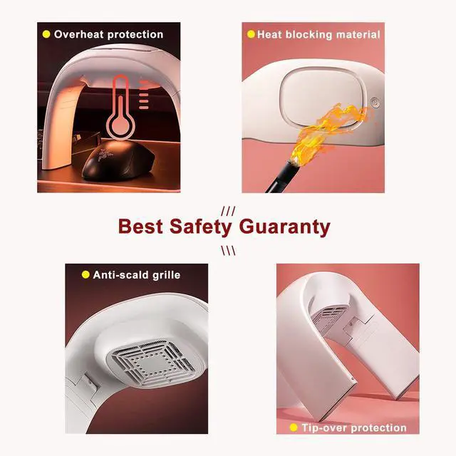 Alt view image 4 of 5 - Heated Mouse Pad Hand Warmer,Adjustable Temperature Small Space Heater for Office,Foldable Desk Heater for Office Quiet Small,Portable Electric Space Heaters for Indoor Use,110V 100W (White)