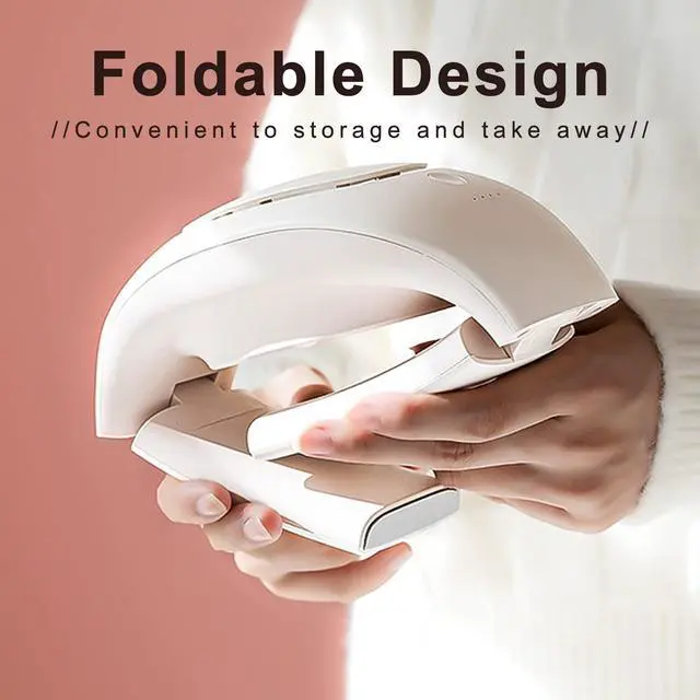 Alt view image 5 of 5 - Heated Mouse Pad Hand Warmer,Adjustable Temperature Small Space Heater for Office,Foldable Desk Heater for Office Quiet Small,Portable Electric Space Heaters for Indoor Use,110V 100W (White)