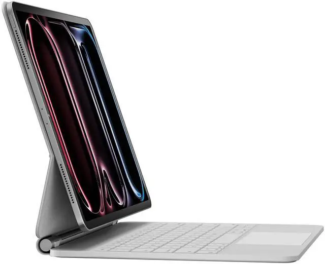 Alt view image 2 of 5 - edaiser Wireless Magic Keyboard Case for Apple iPad Pro 13-inch (M4) 2024: Smart Multi-Touch Trackpad, RGB Backlit, Off White