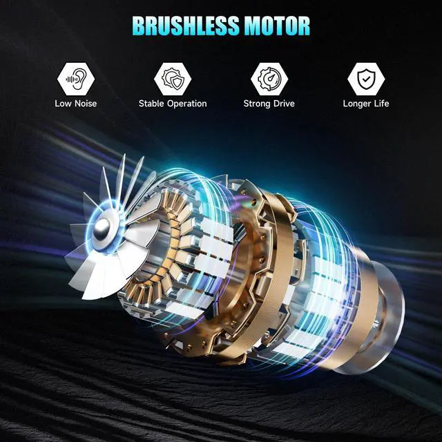 Alt view image 5 of 5 - ELECGO 2 in 1 Compressed Air Duster, 150000 RPM Electric Air Duster, Electric Vacuum Cleaner with Brushless Motor, Stepless Speed Adjustable, Highspeed Jet Air Blower for Home, Car, Keyboard, Computer