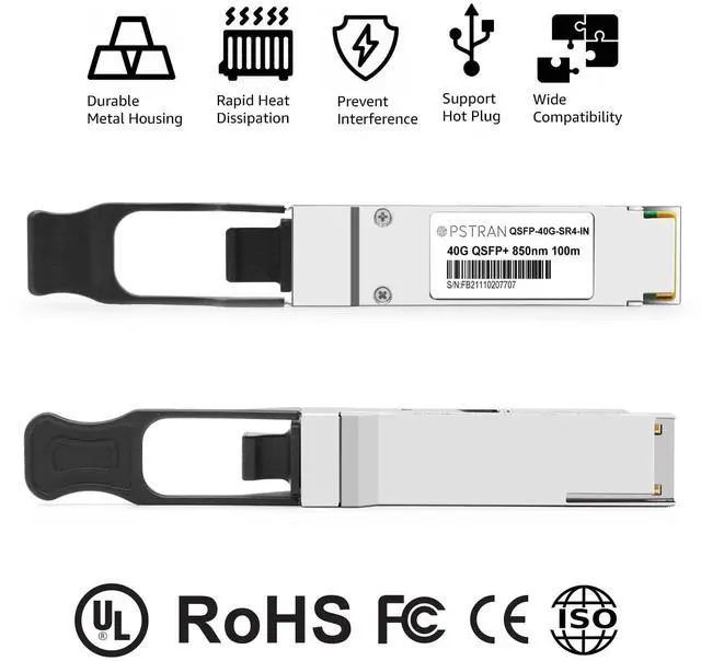 Alt view image 3 of 5 - OPSTRAN 40GBASE-SR4 QSFP+ Optical Transceiver Module Compatible with Intel E40GQSFPSR 40G QSFP+ SR4 850nm 100m DDM MTP/MPO-12 MMF