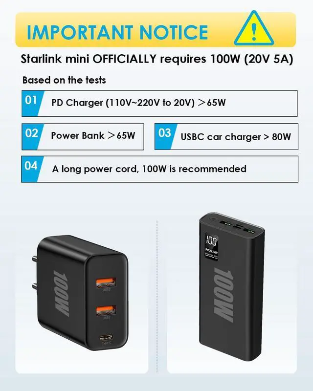 Alt view image 3 of 5 - Freechangku for Starlink Mini Cable Power Cable USB C to DC,10M 33FT USB-C to Barrel Plug Cord 100w Starlink Mini Satellite Type-C Accessories Adapter Kit Waterproof Supply Charging Pd Cable