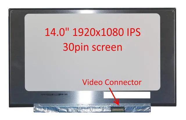 Alt view image 2 of 5 - FULLCOM New LCD Replacement Screen 14.0 Inch NV140FHM-N4V V8.1 V8.0 FHD 1920x1080 IPS 30 Pin Matte Compatible with N140HCA-EAE/B140HAN04.E for Laptop/Display/Screen/LCD Application