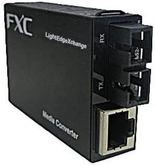 Main image of FXC LEX1852-005 | Made in Japan | MMF:550M | Multi-Mode Dual SC Fiber to RJ45 Fiber Media Converter | Multi-Function with Dip | ECO Mode | LightEdgeXchange1000Series | JP-LEX