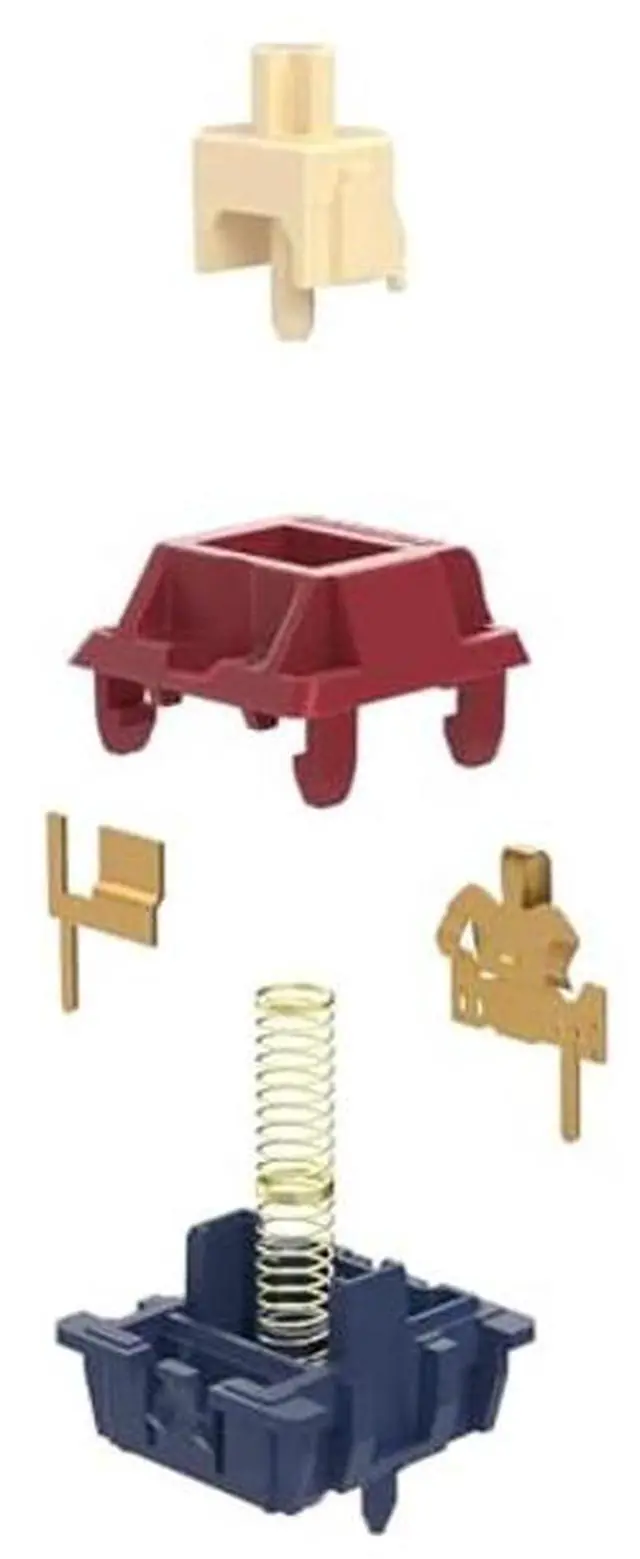 Alt view image 2 of 5 - Gateron Quinn Keyboard Switches,5-Pin Factory Pre-lubed 59gf Tactile Switches Suitable for MX Mechanical Keyboards(72PCS)