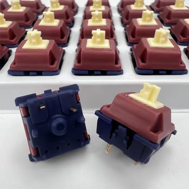 Alt view image 5 of 5 - Gateron Quinn Keyboard Switches,5-Pin Factory Pre-lubed 59gf Tactile Switches Suitable for MX Mechanical Keyboards(72PCS)