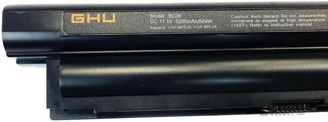 Alt view image 3 of 5 - GHU Premium 58Wh VGP-BPS26 Battery Replacement for Sony SVE151D11L Battery - Fast Charging, Passed UL Testing, Sony Vaio VPCEB, VGP-BPL26 Free Return