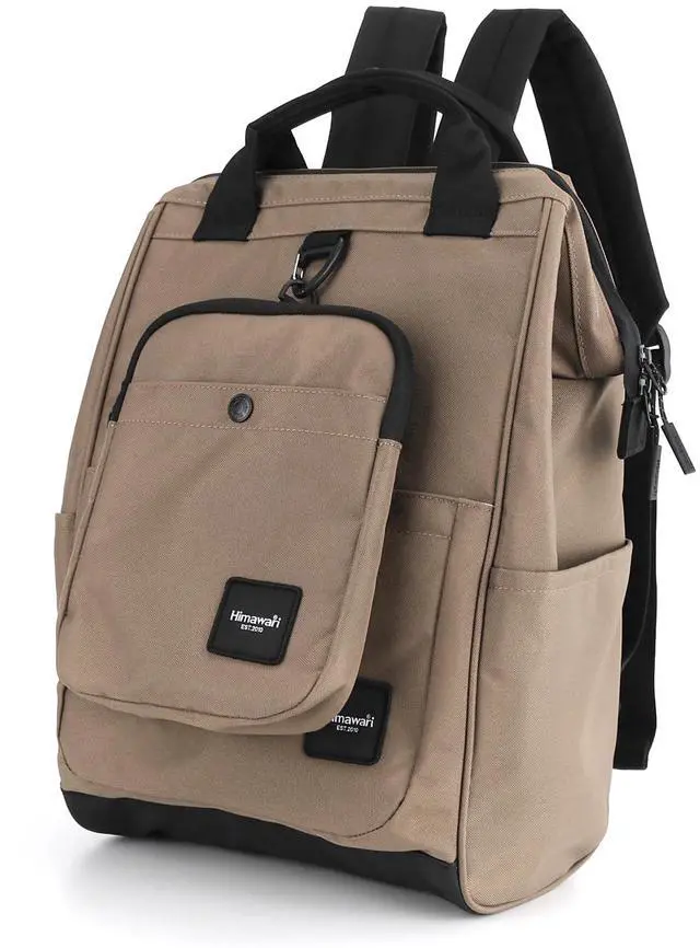 Alt view image 2 of 5 - himawari 14.9 inch Women's Laptop Backpack, Large Capacity College Schoolbag, Waterproof Travel Bag for Men & Women-0403-06#Mocha