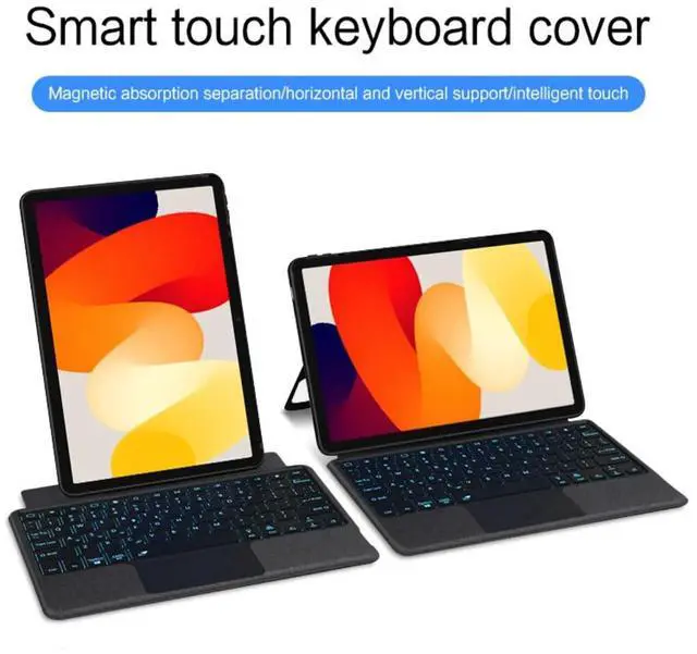 Alt view image 2 of 5 - kaidisen Backlit Keyboard Case for Xiaomi Redmi Pad SE 11" Keyboard with Touchpad Portrait Mode Backlight Magnetic Detachable Touch Keyboard Case